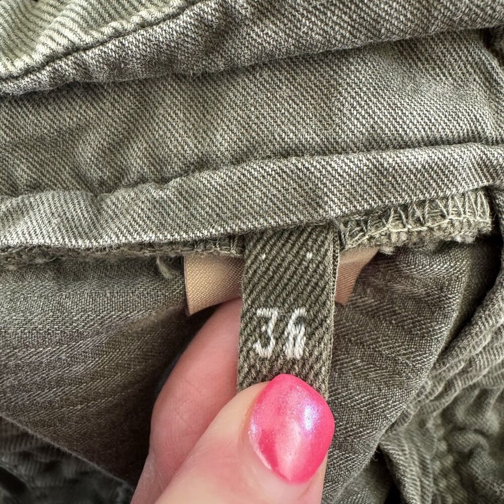 Incotex Pants Men’s 36X32 Army Green Slim Fit Tricochino Utility Trousers $410 - Picture 14 of 16